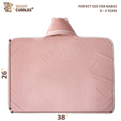 Warm Cuddles bamboo towel with reinforced stitching enhances durability.