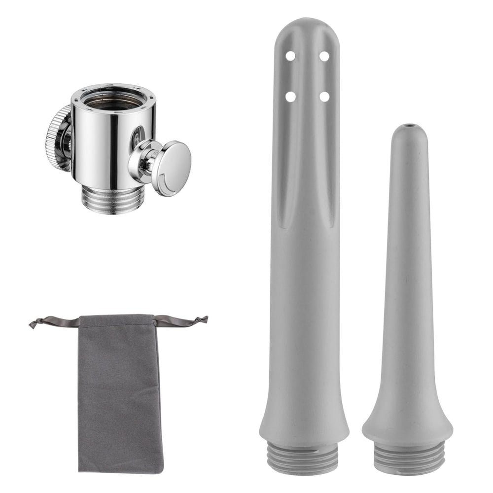 Washever travel enema shower nozzle assembly for gentle, thorough cleansing on the go.