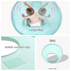 Baby bib Food Catcher Bib and Tray Set tray surface is waterproof and easy to wipe.