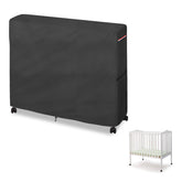 Wavecover crib cover fits foldable mini crib with snug elastic edge.