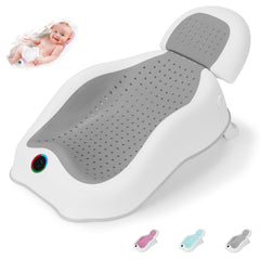Wddbb baby bath support with thermometer shows bath temperature for gentle bathing