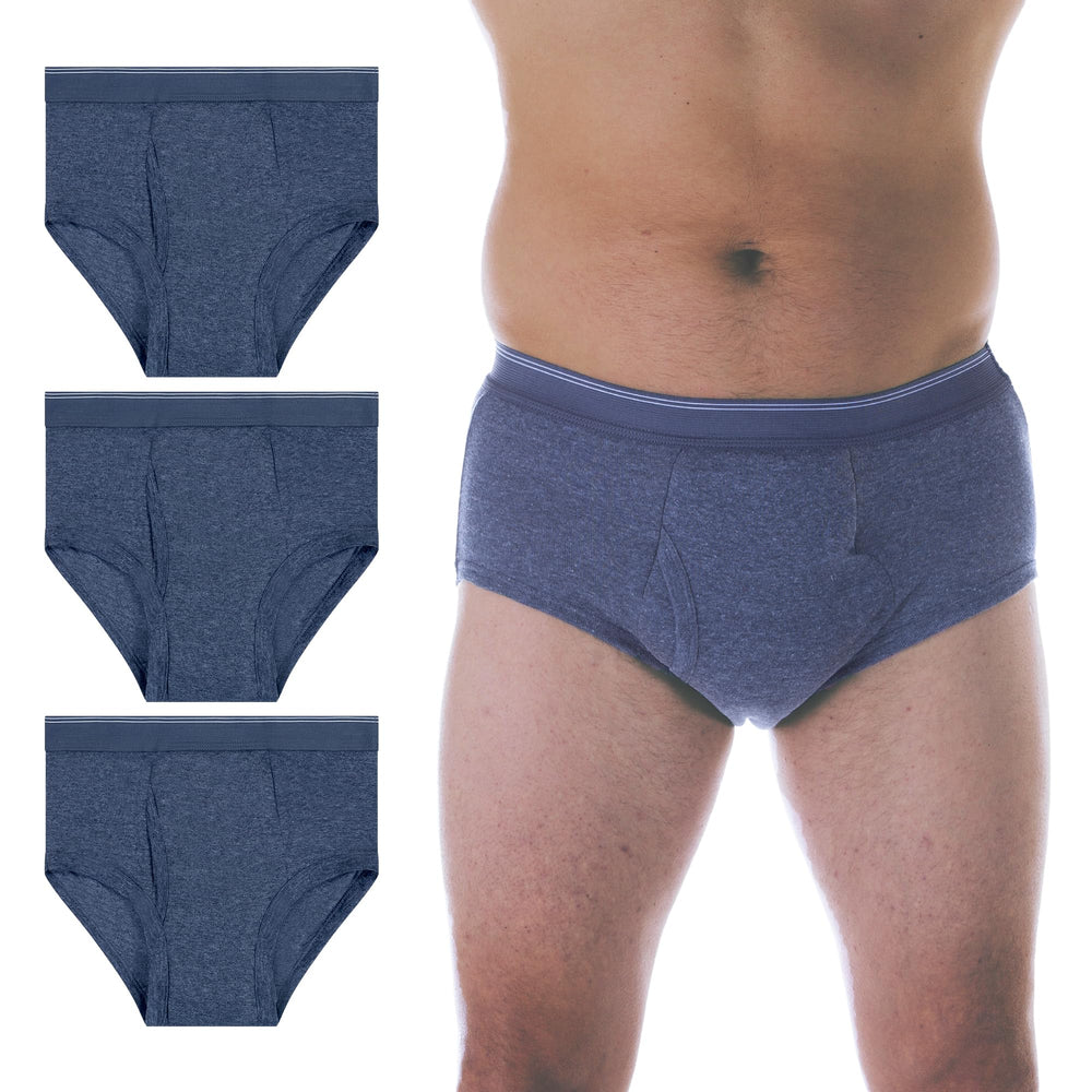 Wearever men’s incontinence briefs front view in gray XL for comfortable daily wear