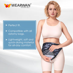 WearWan ostomy belt soft-material for all-day comfort.