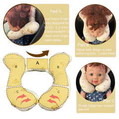 Wedfull infant travel pillow made of cotton fabric for comfortable journeys
