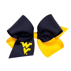 Wee Ones Divine Creations game day two-tone hair bow for festive team spirit.