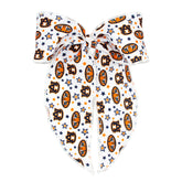 Wee Ones Divine Creations hair bow with WeeStay Clip in Auburn Tigers colors for secure game-day style.