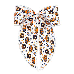 Wee Ones Divine Creations hair bow with WeeStay Clip in Auburn Tigers colors for secure game-day style.