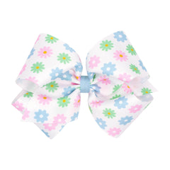 Wee Ones Easter print grosgrain bow on Wee Stay clip for secure, stylish wear.