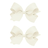 Wee Ones grosgrain bows with plain wrap centre on a no-slip clip for secure wear.
