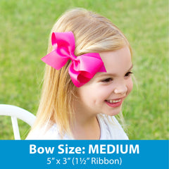 Close-up of satin finish on Wee Ones bow highlighting smooth shine.