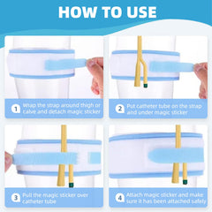 WEEOATAR anti-slip catheter holder blue reduces tugging and pulls.