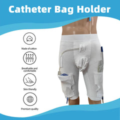 WEEOATAR catheter leg bag holder front view for comfortable mobility.
