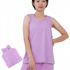 WEEOATAR post-surgery shirt in purple front view for comfortable recovery.