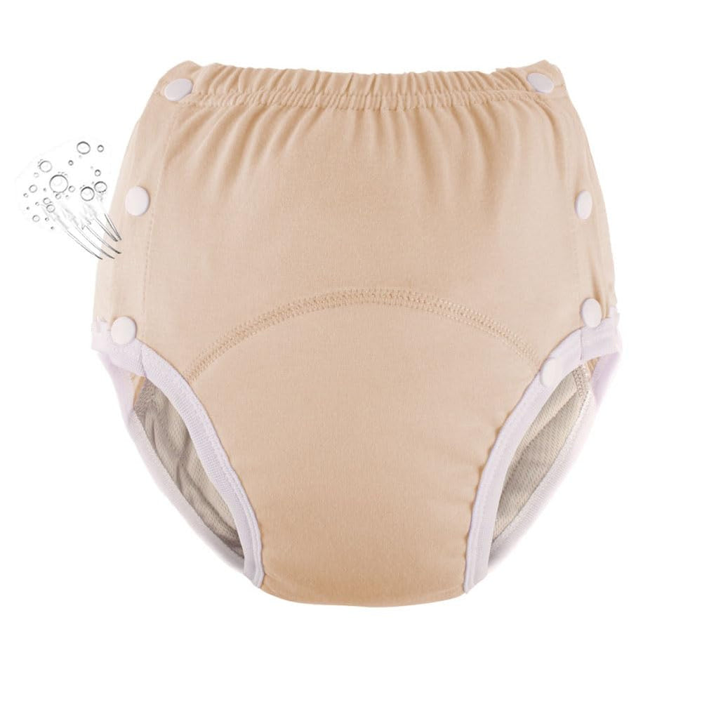Weeoatar unisex cloth diaper front view with soft cotton outer fabric for comfort.