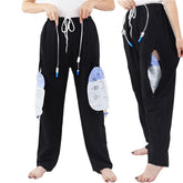 WEEOATAR unisex catheter pants front view with double pockets for discreet bag storage.