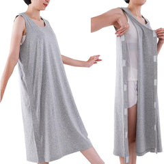 WEEOATAR woman post-surgery shirt with open shoulder access for easy dressing.