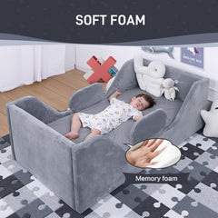 Weeonekids Toddler Bed Mattress side profile highlighting compact, cozy design.