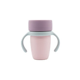 WeeSprout baby training cup with removable handles promotes independent sipping.