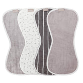 WeeSprout four-layer burp cloths with absorbent design protect clothing during feedings.