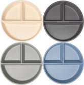 WeeSprout divided bamboo plate for kids keeps foods separate for picky eaters.