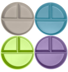 WeeSprout divided plate with bamboo-melamine keeps foods separated for picky eaters.