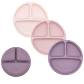 WeeSprout divided plates in a colorful set for tidy toddler meals.
