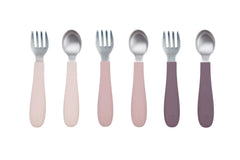WeeSprout toddler utensils collection with kid friendly self feeding design.
