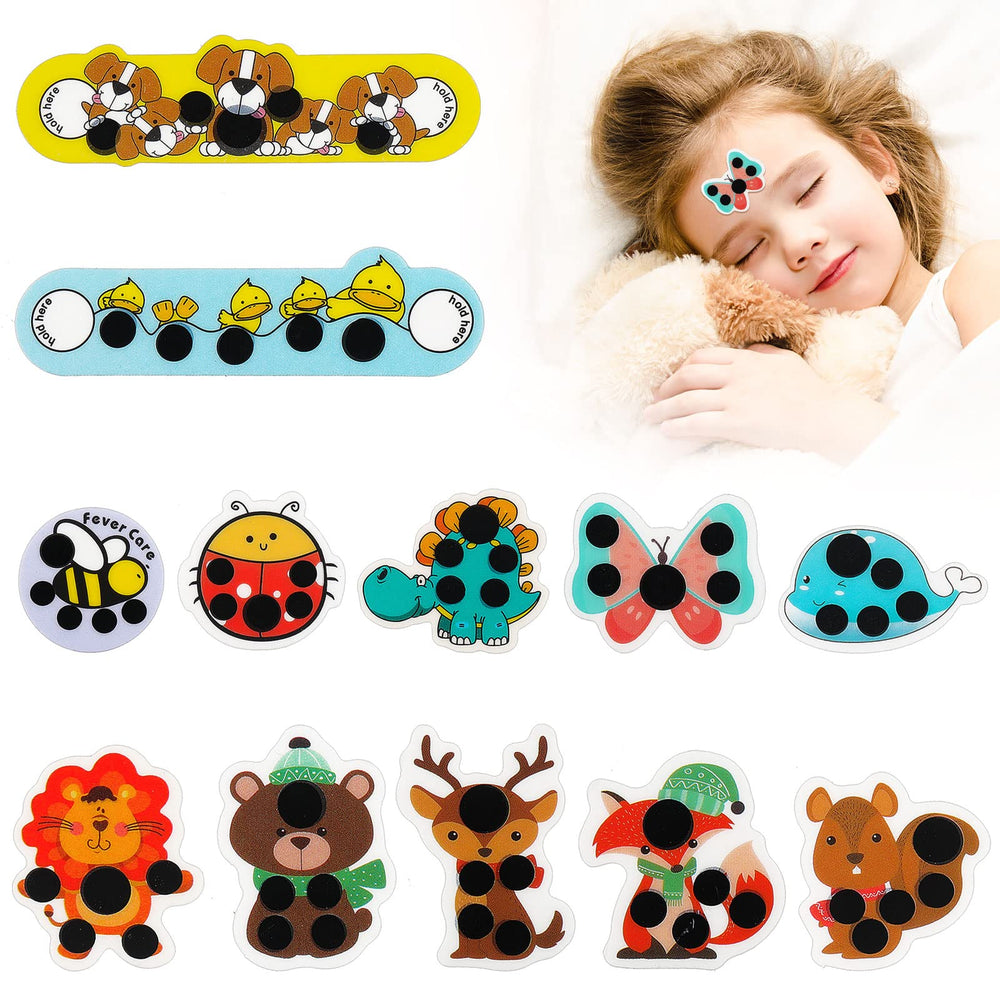 Weewooday fever indicator forehead with cartoon print helps parents monitor temperature at a glance.
