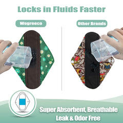 Wegreeco extralarge chrysanthemum cloth pad delivers extended protection for heavier days