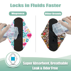 Wegreeco microfiber core enhances absorbency for reliable protection.