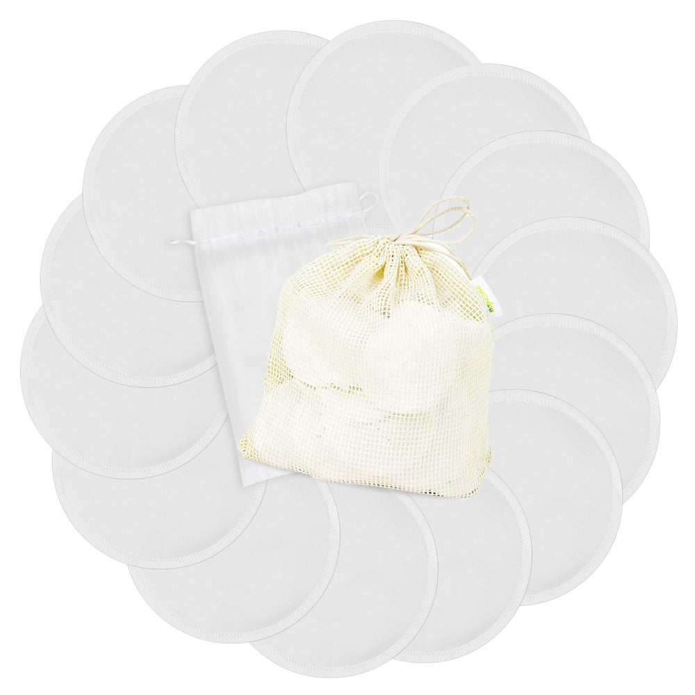Wegreeco nursing pads flat lay shows the 14-pack for daily comfort and leak protection.