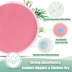 Wegreeco nursing pads microfiber layer close-up, high absorbency for occasional drips.