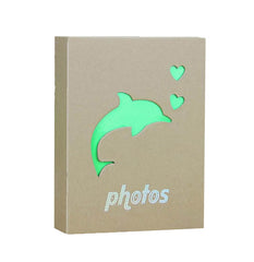 Wei Long Dolphin 5x7 kraft photo album cover highlighting eco-friendly materials for durable keepsakes.