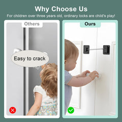 Welangle fridge lock features stainless steel wires for lasting strength.