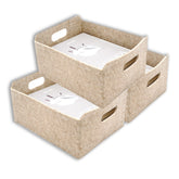 Welaxy collapsible felt storage basket in open view for quick toy organization