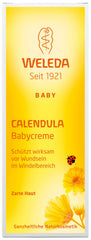 Weleda Calendula Baby Cream close-up texture showing a soft, nourishing formula.
