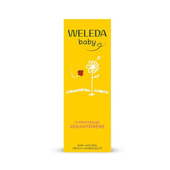 Weleda Calendula Baby Face Cream texture close-up showing smooth, quick-absorbing moisture.