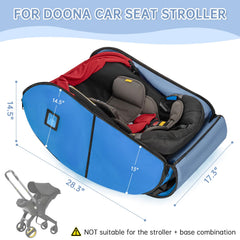 WELIDAY padded travel bag with side pocket for quick-access items