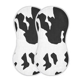 Wellday cow print burp cloth shows soft cotton and high absorption for newborns