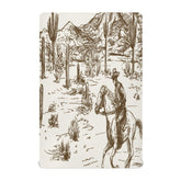 Wellday Desert Cowboy crib sheet cover showing soft, breathable fabric for gentle sleep.