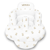 WEMORA inflatable baby seat with built-in pump for quick setup.