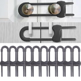 WENPENG sliding cabinet locks on a kitchen cabinet handle for quick child safety.