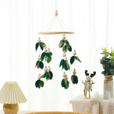 Wenqik woodland crib mobile with green leaves promotes calm