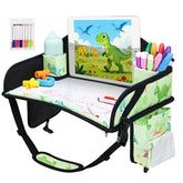 WENRENER Kids Travel Tray on car seat keeps toys organized during road trips.