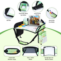 WENRENER toddler lap desk setup for car travel and coloring