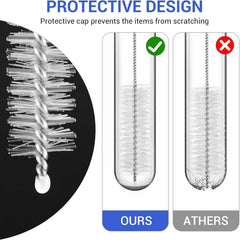 Wentoenapp 8-inch straw brush reaches deep into openings for thorough cleaning