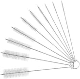 Wentoenapp silver long-straw brush set cleans 10 diameters for every straw