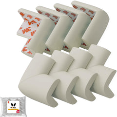 WEPOL soft foam corner protector on a corner, cushioned edge for baby safety