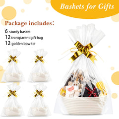 Weysat gold bows with ties add elegant finishing touches to gifts.