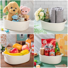 Weysat oval rope baskets with handles simplify tidying around rooms.